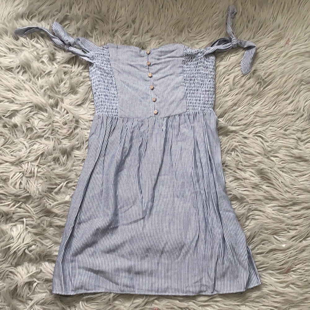 Off the shoulder striped dress